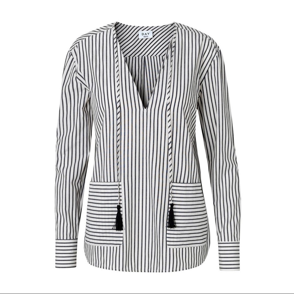 3/$25 EUC Like New Day Birger Et Mikkelsen Striped Tunic Top 36 S